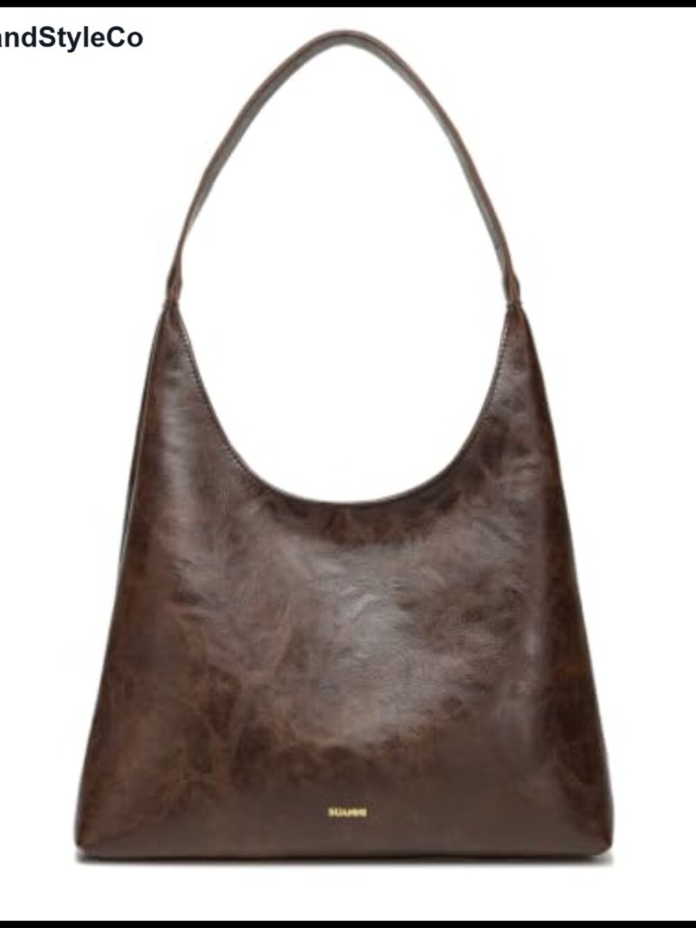 Vegan Leather Hobo Bag Slouchy Shoulder Tote for Fall